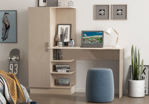 Стол компьютерный №1 дуб беленый