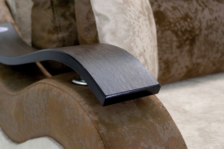 Диван угловой тик-так Дублин бежевый / коричневый