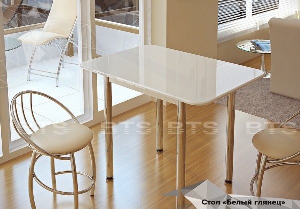 Стол Обеденный Белый Глянец 