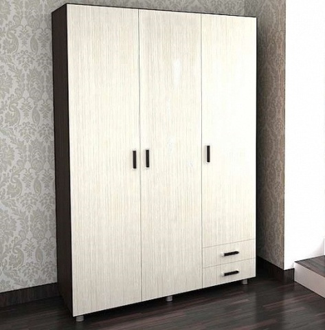 Шкаф 3-х Створчатый ШК-302-1 (Д-1400 х В-2005 х Г-500 мм)/Разные Цвета