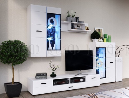 Гостиная Ницца NEW МДФ  №1 (Ш-2800 x В-2000 x Г-520 мм)/Разные Цвета